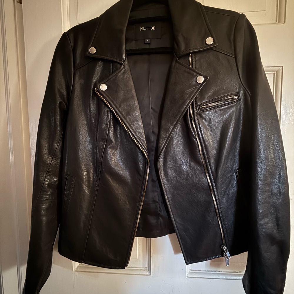 NIC+ZOE Black Leather Jacket